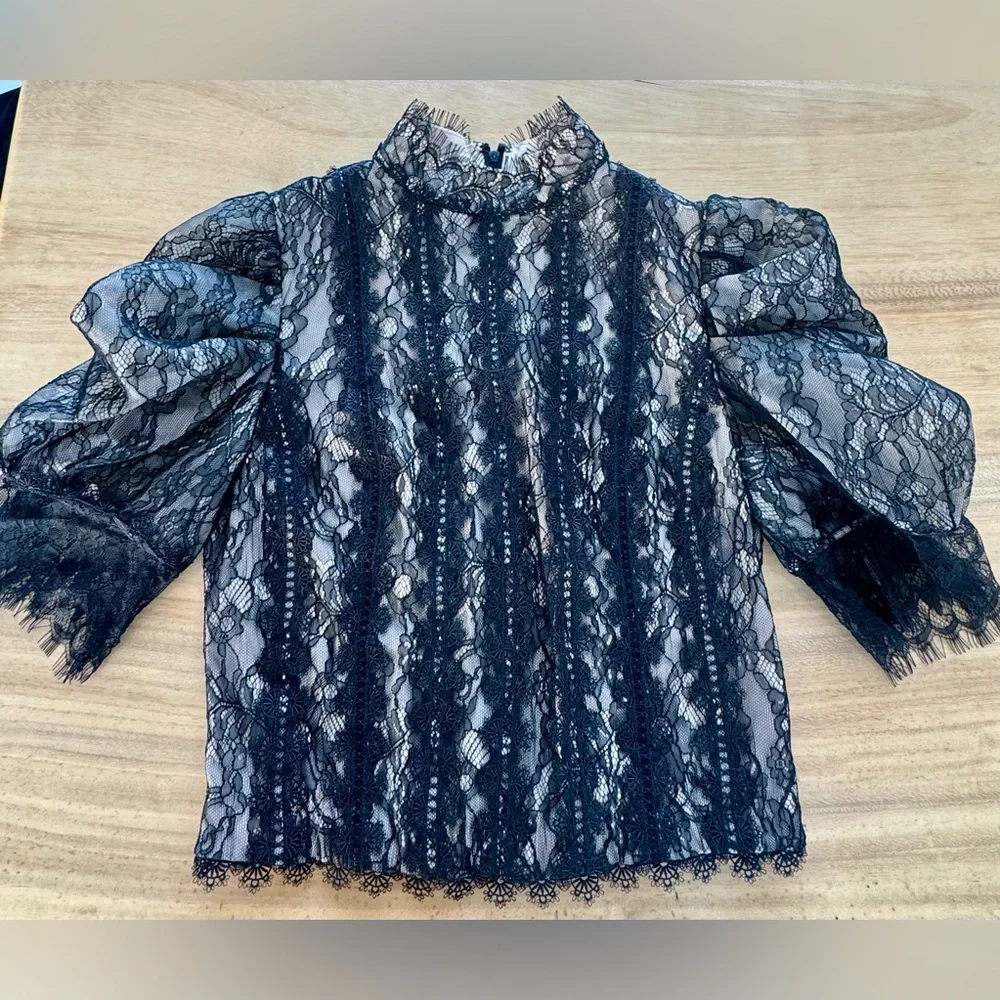Alice + Olivia Black Lace Blouse. Like New!
Simply beautiful - Picture 6 of 7